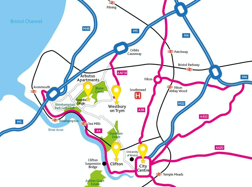 Bristol area map